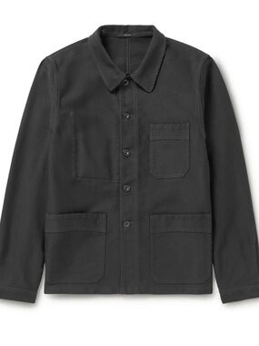 Tom Ford Black Button-Front Lightweight Workshirt Jacket